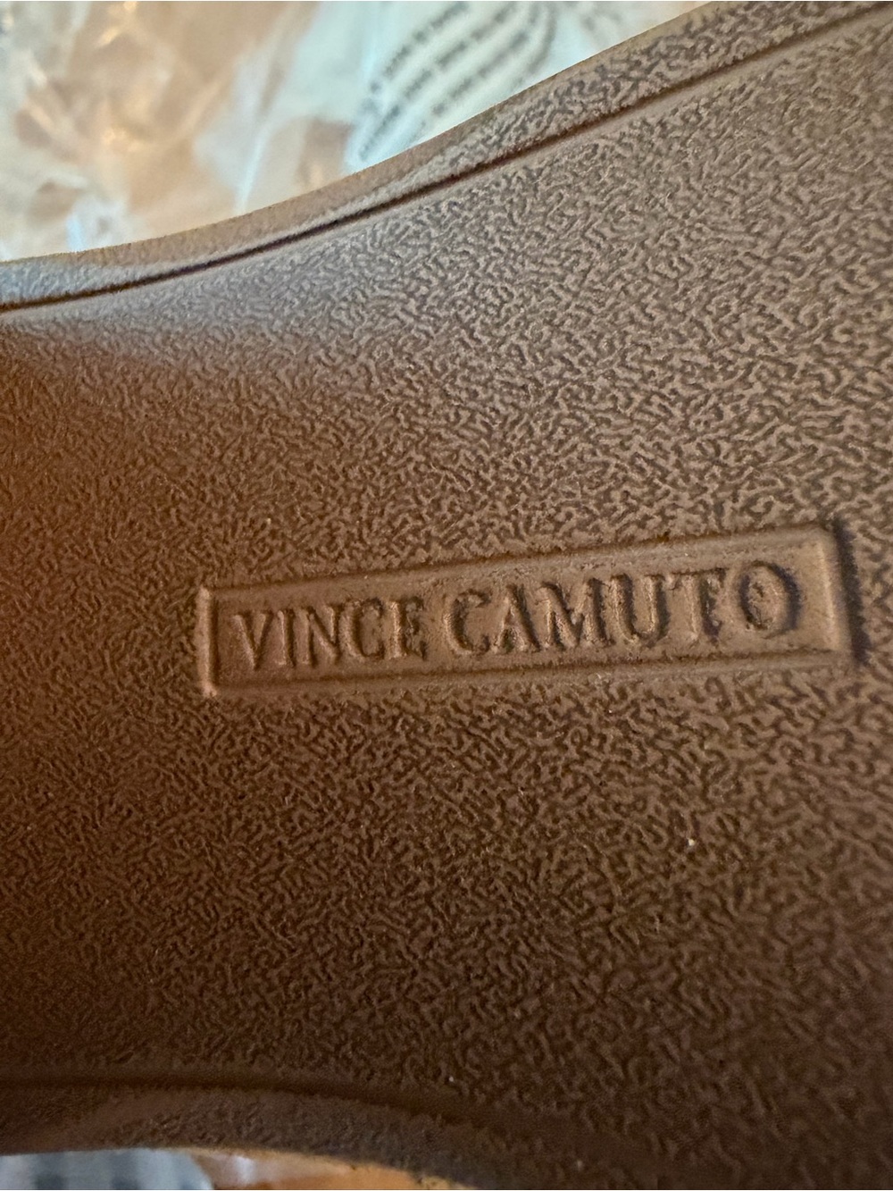 Vince Camuto Tan Suede Ankle Boot with Block Heel - Picture 3 of 4